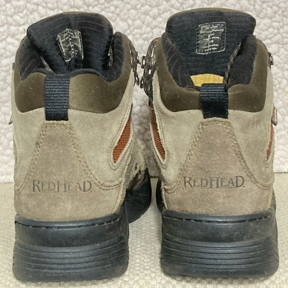 Redhead Youth Bone-Dry Waterproof Tan Leather Hiking Outdoor Boots Size US 4.5M
